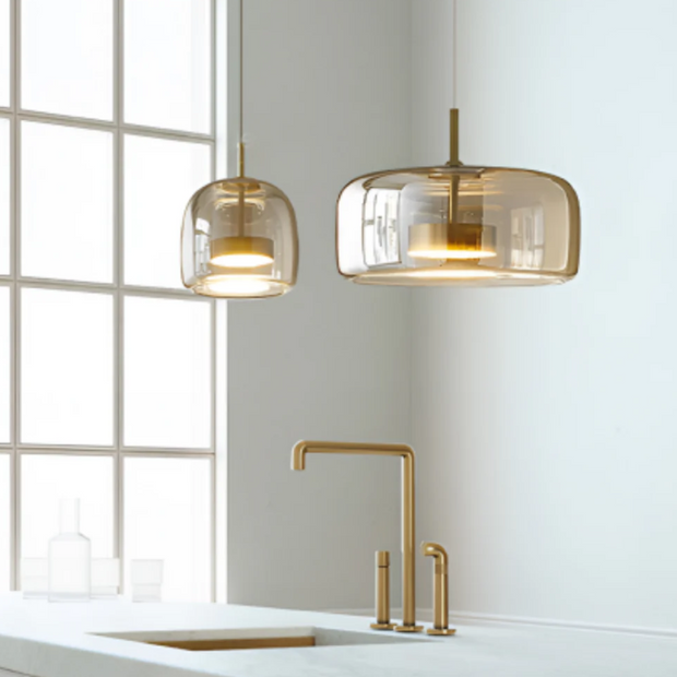 Suspension Hailie – Trio de Verre Élégant au Design Contemporain